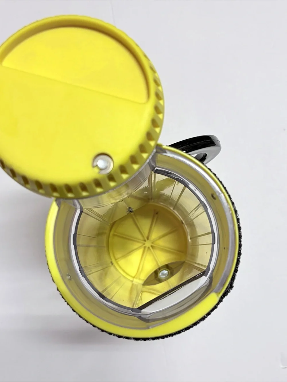 Handcrafted Pneumatic Tube Purse - Yellow and Clear